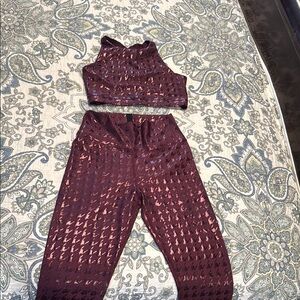 BNWOT  Peloton Burgundy Two-Piece Set